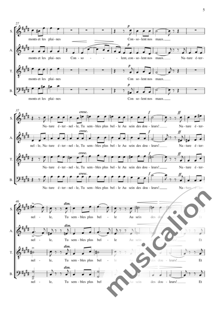 Saint-Saëns, Camille: Les Fleurs et les Arbres - Chor>SATB:2