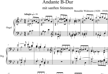 Widmann, Benedikt: Adagio B-Dur - Orgel:0