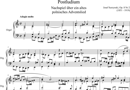 Surzynski, Joseph: Postludium - Órgano>cPed:0