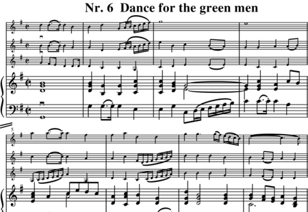 Purcell, Henry: Spielmusik zum Sommernachtstraum (Teil 6: Dance for the green men) - Violine 3+Klavier:0