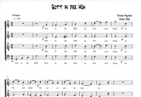 Mayrhofer, Christian: Deutsche Messe - Gott in der Höh' (German Mass) - Coro>SATB:0