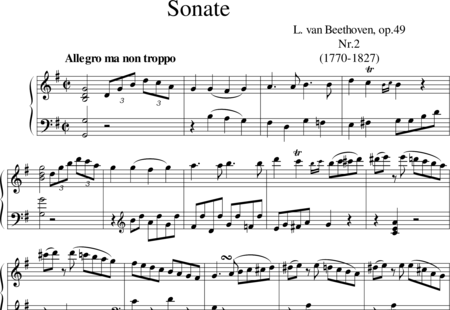 Beethoven, Ludwig van: Sonata No. 20 "Sonate facile No. 2" - Piano:0