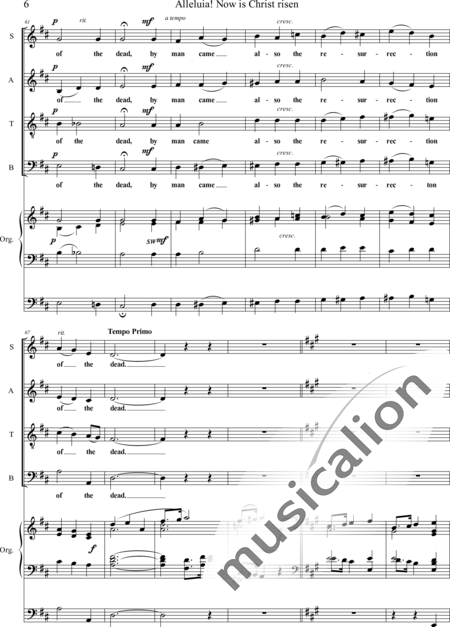Adams, Thomas: Now Christ is risen Anthem for Easter - Chor>SATB+Orgel:6
