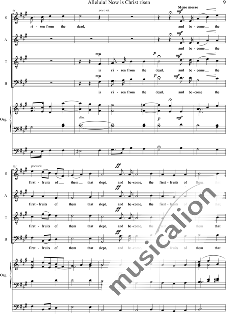 Adams, Thomas: Now Christ is risen Anthem for Easter - Chor>SATB+Orgel:9
