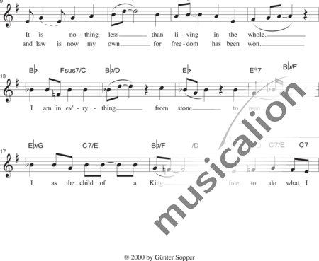 Sopper, Günter: In My Soul I am Free - A spiritual song in the style of gospel from which ecstat - Solo>x:1