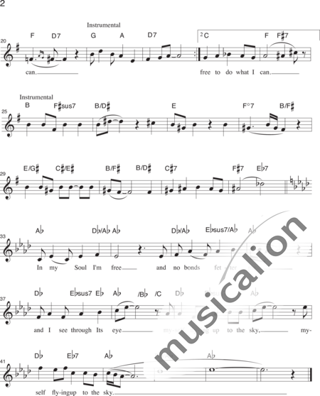 Sopper, Günter: In My Soul I am Free - A spiritual song in the style of gospel from which ecstat - Solo>x:2