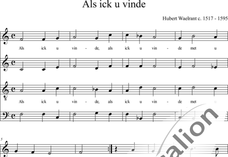 Waelrant, Hubert : Als ick u vinde - Chor>SATB:0