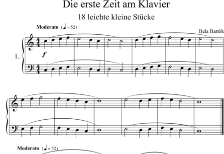 Bartók, Béla: Erste Zeit am Klavier (18 leichte kleine Stücke) - Klavier:0