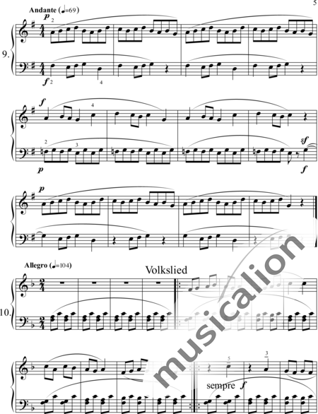 Bartók, Béla: Erste Zeit am Klavier (18 leichte kleine Stücke) - Klavier:5