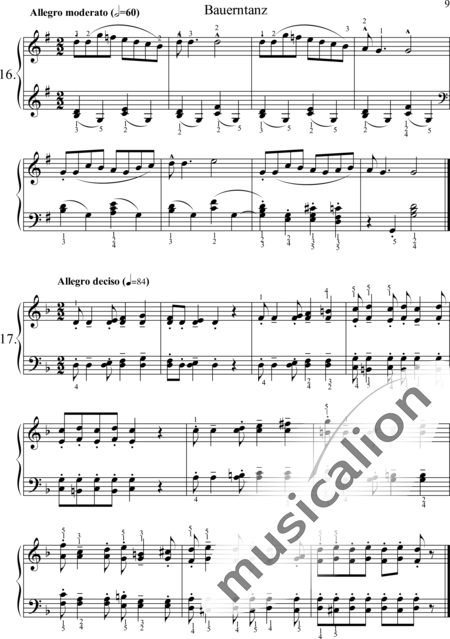 Bartók, Béla: Erste Zeit am Klavier (18 leichte kleine Stücke) - Klavier:9