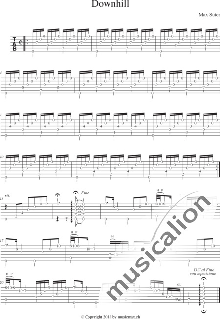 Suter, Max: Downhill - Gitarre:2