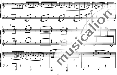 Reger, Max: Vivace assai (3) - Piano>4manos:1