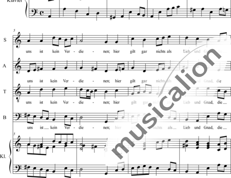Bach, Johann Sebastian: Rühre, Höchster, unsern Geist - Choir>SATB+Fl+Cnt+[Vln2+Vdg]:1
