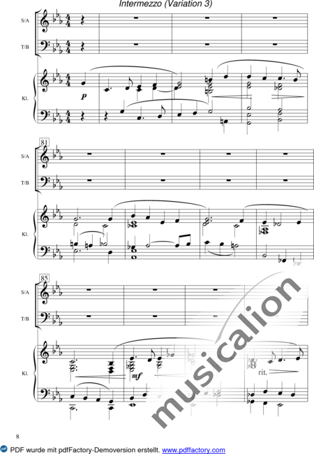 Esser, Stefan: Värmeland-Variationen - Chor>SATB+Klavier:8