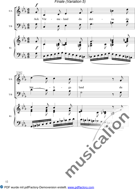 Esser, Stefan: Värmeland-Variationen - Chor>SATB+Klavier:12