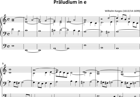 Karges, Wilhelm: Präludium in e - Orgel>mPed:0