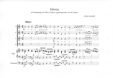 Mayrhofer, Christian: Gloria - Chor>SATB+Org+Vc:0