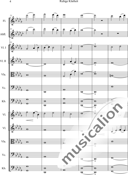 Swienty, Claus: Ruhige Klarheit, Teil II - Flute 2+[Vln4+Vla2+Vlc2+Db2]:5