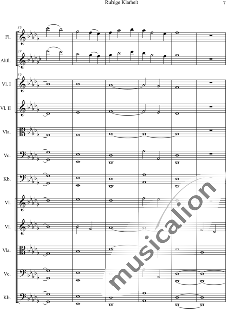 Swienty, Claus: Ruhige Klarheit, Teil II - Flute 2+[Vln4+Vla2+Vlc2+Db2]:8