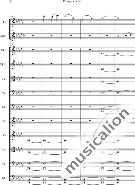 Swienty, Claus: Ruhige Klarheit, Teil II - Flute 2+[Vln4+Vla2+Vlc2+Db2]:9