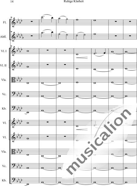Swienty, Claus: Ruhige Klarheit, Teil II - Flute 2+[Vln4+Vla2+Vlc2+Db2]:15