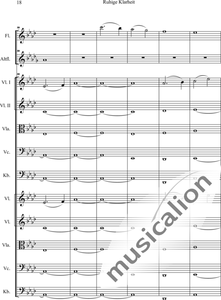Swienty, Claus: Ruhige Klarheit, Teil II - Flute 2+[Vln4+Vla2+Vlc2+Db2]:19