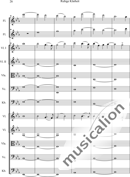 Swienty, Claus: Ruhige Klarheit, Teil II - Flute 2+[Vln4+Vla2+Vlc2+Db2]:27