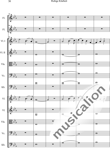 Swienty, Claus: Ruhige Klarheit, Teil II - Flute 2+[Vln4+Vla2+Vlc2+Db2]:31