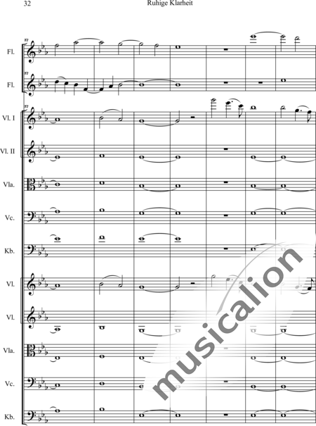 Swienty, Claus: Ruhige Klarheit, Teil II - Flute 2+[Vln4+Vla2+Vlc2+Db2]:33