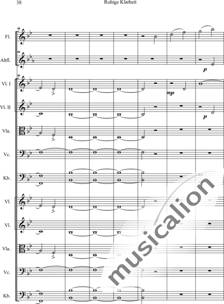 Swienty, Claus: Ruhige Klarheit, Teil II - Flute 2+[Vln4+Vla2+Vlc2+Db2]:39