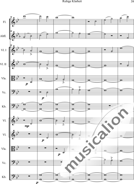 Swienty, Claus: Ruhige Klarheit, Teil II - Flute 2+[Vln4+Vla2+Vlc2+Db2]:40