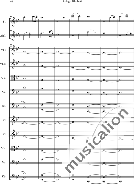Swienty, Claus: Ruhige Klarheit, Teil II - Flute 2+[Vln4+Vla2+Vlc2+Db2]:45