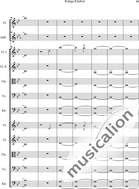 Swienty, Claus: Ruhige Klarheit, Teil II - Flute 2+[Vln4+Vla2+Vlc2+Db2]:50