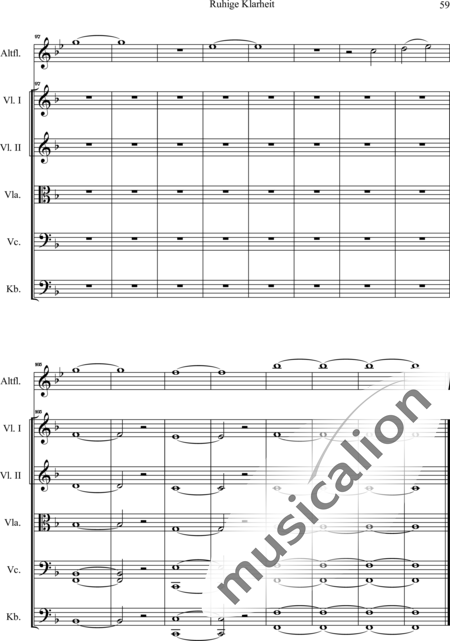Swienty, Claus: Ruhige Klarheit, Teil II - Flute 2+[Vln4+Vla2+Vlc2+Db2]:60
