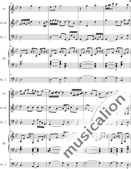 Weidner, Herb: Frühlingsmorgen - Violín 2+Pno6m+Vc2:9