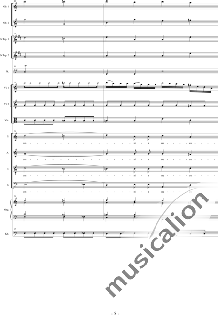 Bröer, Ernst: Messe Nr. VI: Credo - Chor>SATB+Ob2+TrpB2+Pk+Org+[Vl2+Vla+Kb]:5