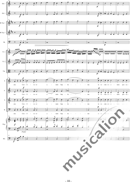 Bröer, Ernst: Messe Nr. VI: Credo - Chor>SATB+Ob2+TrpB2+Pk+Org+[Vl2+Vla+Kb]:10