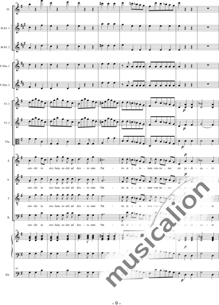 Bühler, Franz
: Missa in G: Credo - Coro>SATB+[Fl+Clar2]+Cr2+Org+[Vl2+Vla+Cb]:9