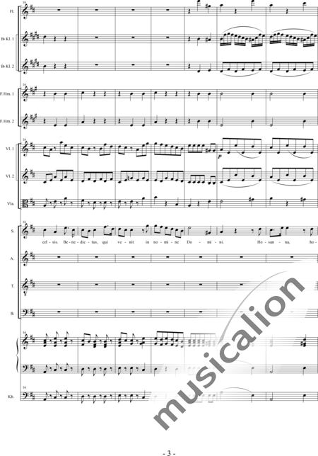 Bühler, Franz
: Missa in G: Benedictus - Coro>SATB+[Fl+Clar2]+Cr2+Org+[Vl2+Vla+Cb]:3
