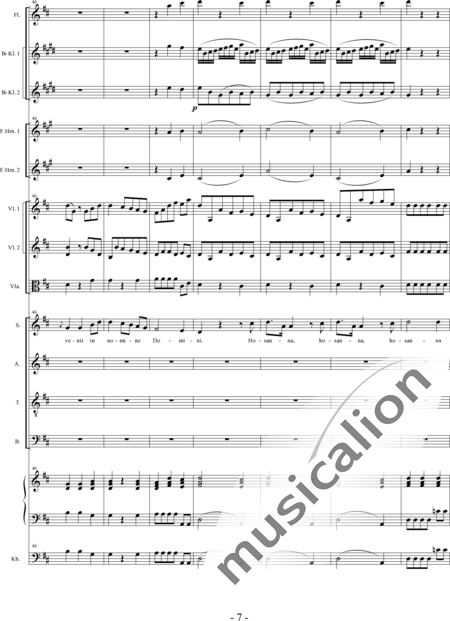 Bühler, Franz
: Missa in G: Benedictus - Coro>SATB+[Fl+Clar2]+Cr2+Org+[Vl2+Vla+Cb]:7