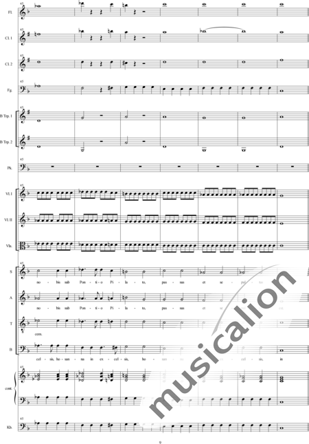 Bühler, Franz
: Missa No. VI: Credo - Solo>sop+Coro>SATB+[Fl+Clar2+Fg]+Trp2+Tp+Org+[Vl2+Vla+Cb]:9