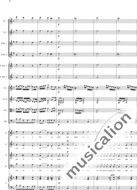 Bühler, Franz: Missa III: Credo - Chor>SATB+Flöte+[Fl+KlarB2]+HnF2+Org+[Vl2+Vla+Kb]:4