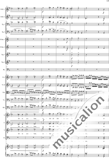 Brosig, Moritz
: Dritte Messe: Credo - Solo>sop/alto/Ten/bajo+Coro>SATB+Viola+Violoncello+Contrabajo+[Clar2+Fg2]+[Cr2+Trp2]+Tp+Org+Vl2:13