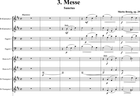 Brosig, Moritz
: Dritte Messe: Sanctus - Coro>SATB+Clarinete  2+Corno  2+Fg2+Trp2+Tp+Org+[Vl2+Vla+Vc+Cb]:0
