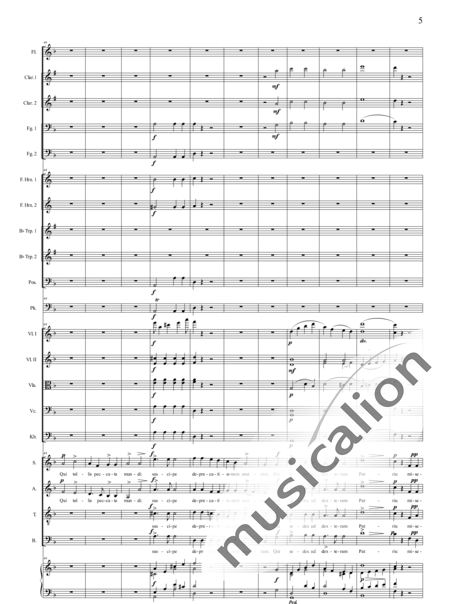 Cainer, Joseph: Missa - Hodie Christus natus est: Gloria - Coro>SATB+[Fl+Clar2+Fg2]+[Cr2+Trb+Trp2]+Tp+Org+[Vl2+Vla+Vc+Cb]:5