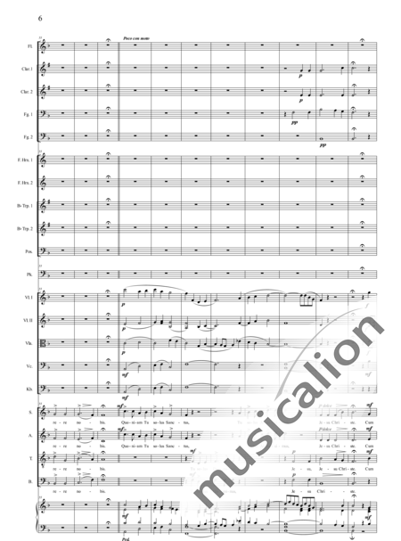 Cainer, Joseph: Missa - Hodie Christus natus est: Gloria - Coro>SATB+[Fl+Clar2+Fg2]+[Cr2+Trb+Trp2]+Tp+Org+[Vl2+Vla+Vc+Cb]:6