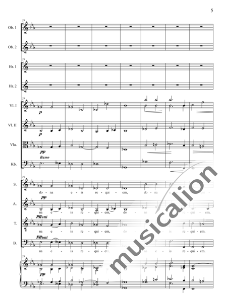 Brosig, Moritz
: Requiem in C: Agnus Dei - Solo>Ten/bajo+Coro>SATB+Ob2+Cr2+Org+[Vl2+Vla+Cb]:5
