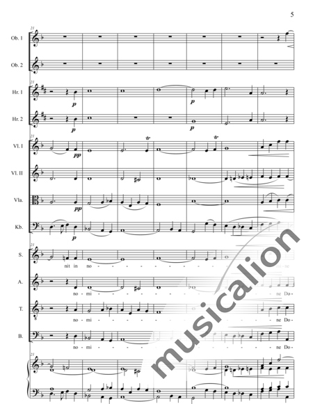 Brosig, Moritz: Requiem in C: Benedictus - Chor>SATB+Ob2+HnEs2+Org+[Vl2+Vla+Kb]:5
