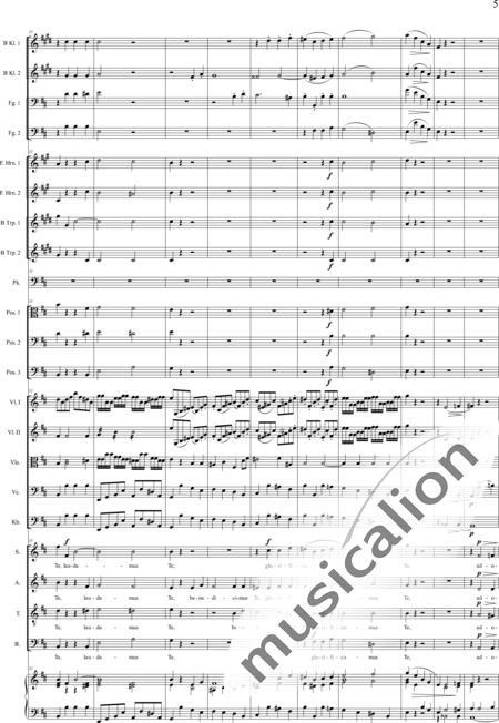 Brosig, Moritz
: Fest-Messe: Gloria - Solo>sop/alto/Ten/bajo+Coro>SATB+[Clar2+Fg2]+[Cr2+Trb3+Trp2]+Tp+Org+[Vl2+Vla+Vc+Cb]:5