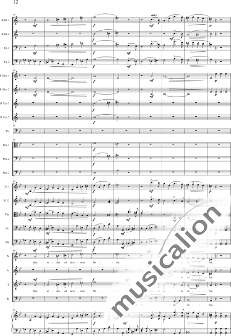 Brosig, Moritz
: Fest-Messe: Gloria - Solo>sop/alto/Ten/bajo+Coro>SATB+[Clar2+Fg2]+[Cr2+Trb3+Trp2]+Tp+Org+[Vl2+Vla+Vc+Cb]:12